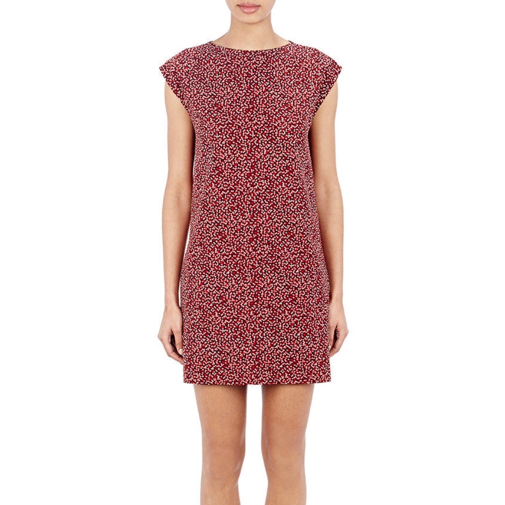 Saint Laurent Sleeveless Micro Heart Shift Dress